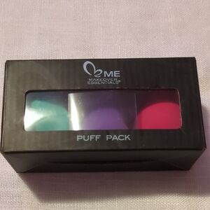 ME Makeover Essentials Puff Pack - Teal, Purple, Pink Makeup Puffs